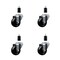 Service Caster 3'' Soft Rubber Wheel Swivel 1-3/8'' Expanding Stem Caster Set, 4PK SCC-EX20S314-SRS-138-4 - alternate 1